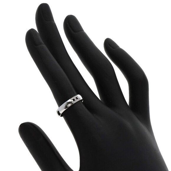 HERMES 18k White Gold Diamond Ring #49 - Picture 5 of 6